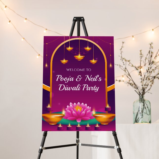 Happy Diwali banners Diwali party welcome signs (In Situ (Stand))