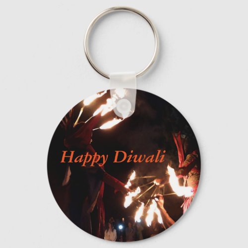 Happy Diwali  Basic Button Key Ring