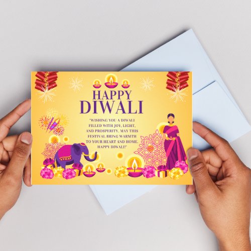 Happy Diwali card Diwali greeting card for family