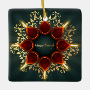 Happy Diwali Ceramic Ornament