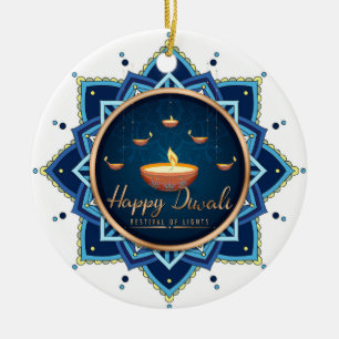 Happy Diwali Ceramic Ornament