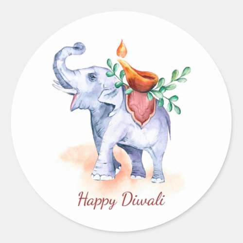 Happy Diwali  Classic Round Sticker