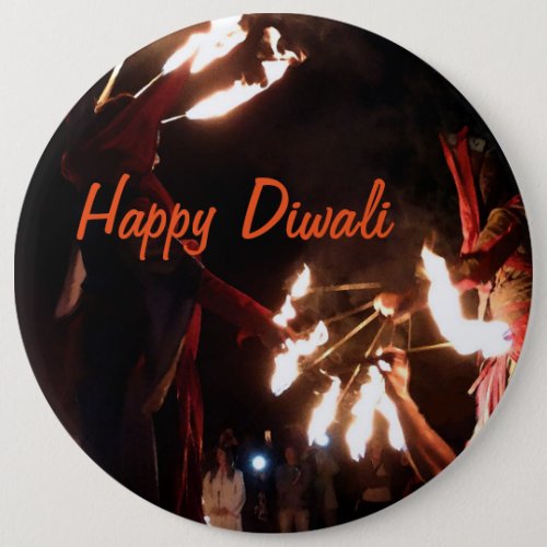 Happy Diwali Colossal Round Badge Pinback Button