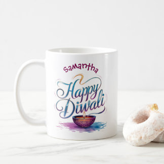 Happy Diwali customisable white  Coffee Mug