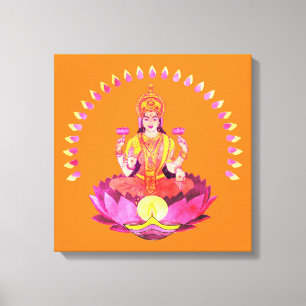 Happy Diwali - Deepalavi Lakshmi Goddess 1 Canvas Print