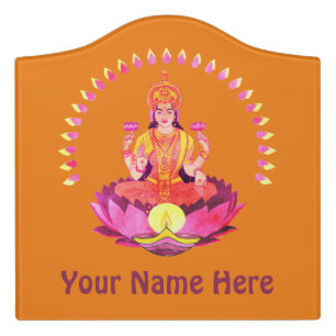 Happy Diwali - Deepalavi Lakshmi Goddess 1 Door Sign