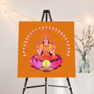 Happy Diwali - Deepalavi Lakshmi Goddess 1 Foam Board