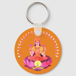 Happy Diwali - Deepalavi Lakshmi Goddess 1 Keychain