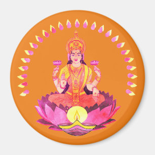 Happy Diwali - Deepalavi Lakshmi Goddess 1 Magnet