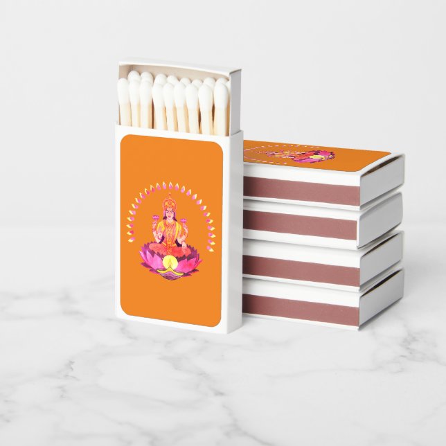Happy Diwali - Deepalavi Lakshmi Goddess 1 Matchboxes (Stacked)
