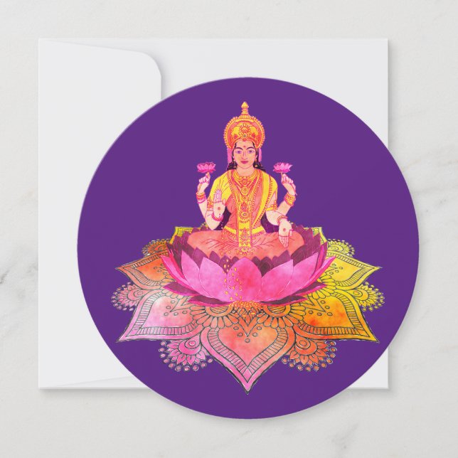 Happy Diwali - Deepalavi Lakshmi Goddess 4 (Front)