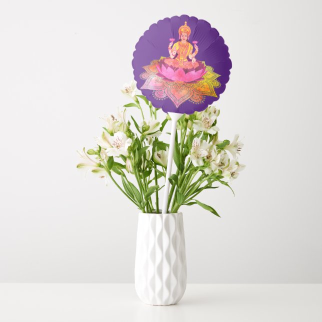 Happy Diwali - Deepalavi Lakshmi Goddess 4 Balloon (Vase)