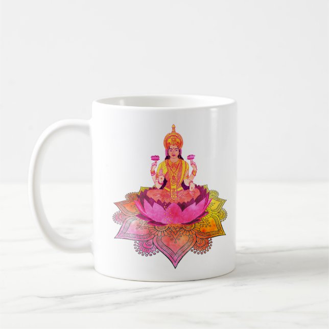 Happy Diwali - Deepalavi Lakshmi Goddess 4 Coffee Mug (Left)