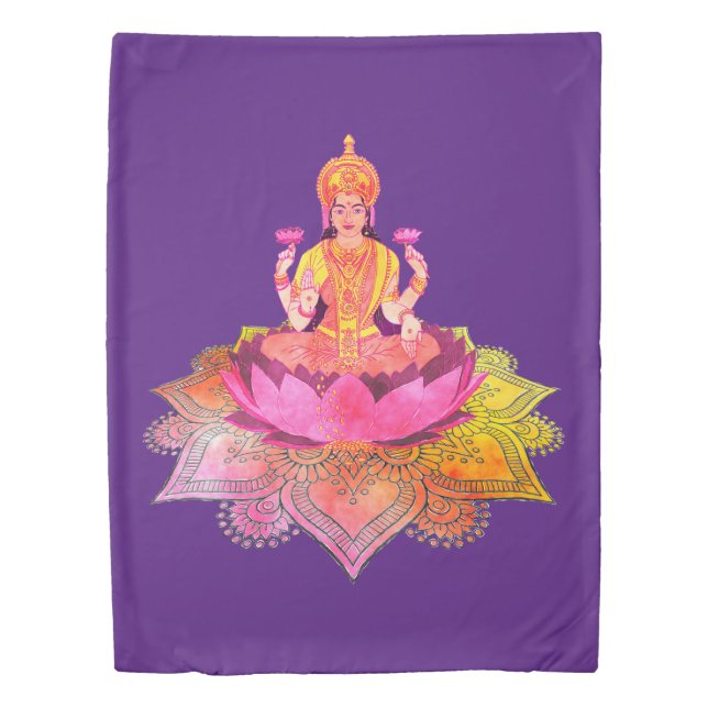 Happy Diwali - Deepalavi Lakshmi Goddess 4 Duvet Cover (Front)