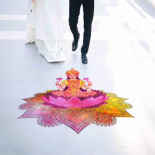 Happy Diwali - Deepalavi Lakshmi Goddess 4 Floor Decals