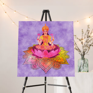 Happy Diwali - Deepalavi Lakshmi Goddess 4 Foam Board