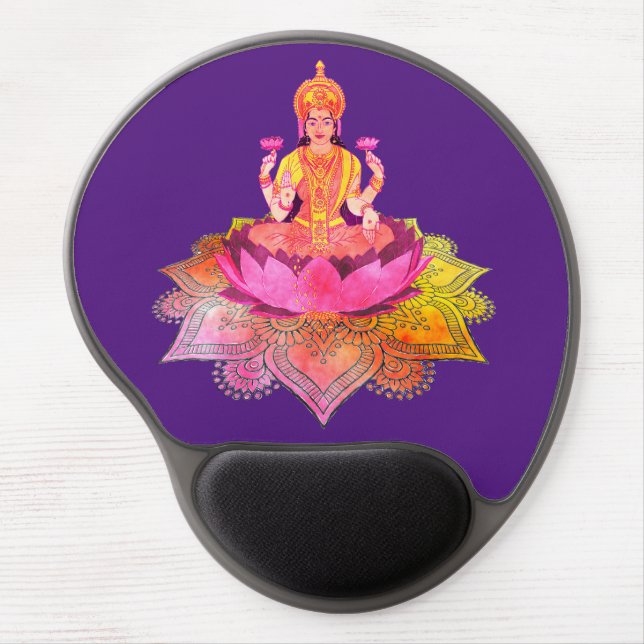Happy Diwali - Deepalavi Lakshmi Goddess 4 Gel Mouse Pad (Front)