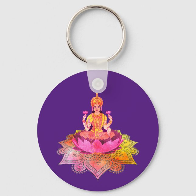 Happy Diwali - Deepalavi Lakshmi Goddess 4 Keychain (Front)