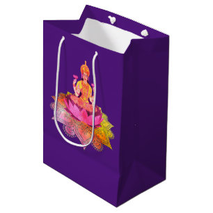 Happy Diwali - Deepalavi Lakshmi Goddess 4 Medium Gift Bag