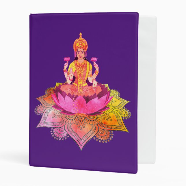 Happy Diwali - Deepalavi Lakshmi Goddess 4 Mini Binder (Front/Inside)