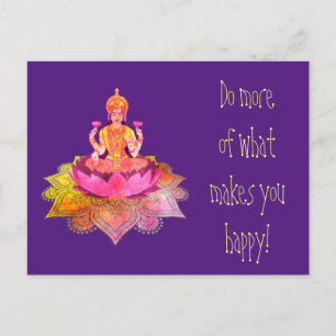 Happy Diwali - Deepalavi Lakshmi Goddess 4 Postcard