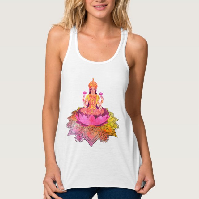 Happy Diwali - Deepalavi Lakshmi Goddess 4 Tank Top (Front)