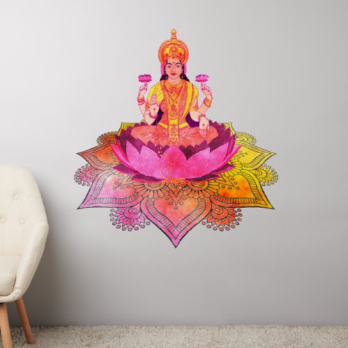 Happy Diwali _ Deepalavi Lakshmi Goddess 4 Wall Decal