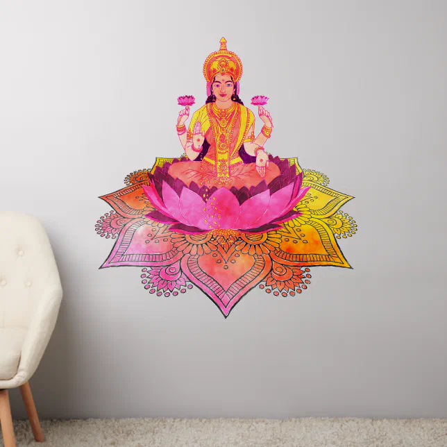 Happy Diwali - Deepalavi Lakshmi Goddess 4 Wall Decal