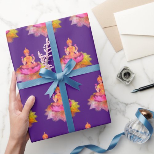 Happy Diwali _ Deepalavi Lakshmi Goddess 4 Wrapping Paper