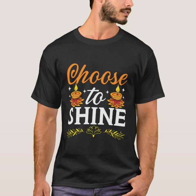 Happy Diwali Deepavali Diwali Festival Indian Hind T-Shirt (Front)