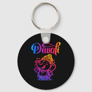 Happy Diwali Deepavali Hindu Indian Festival Of Li Keychain
