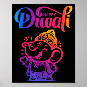 Happy Diwali Deepavali Hindu Indian Festival Of Li Poster