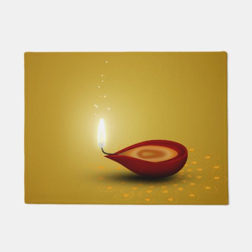 Happy Diwali Diya _ Doormat