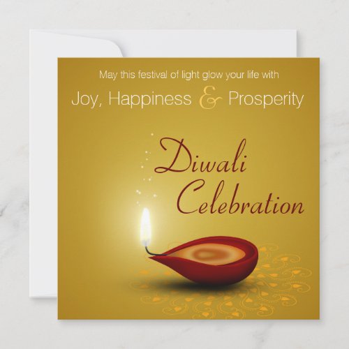 Happy Diwali Diya _ Festival of Light Invitation