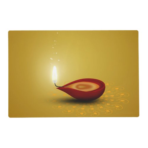 Happy Diwali Diya _ Laminated Placemat