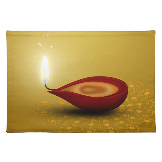 Happy Diwali Diya - Placemat (Front)