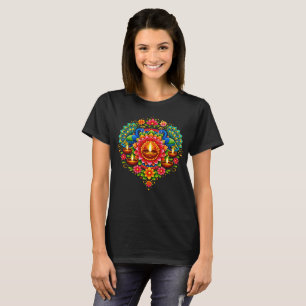 🎆❤️ Happy Diwali — Diya & Rangoli Festival  T-Shirt