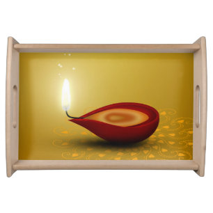 Happy Diwali Diya - Serving Tray
