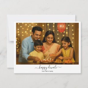 Happy Diwali Family Celebration Holiday Card