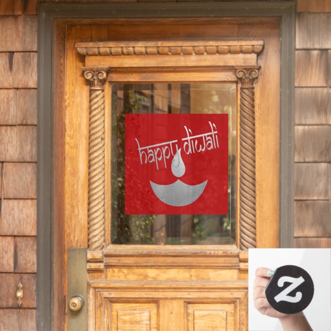 Happy Diwali Festival Of Light Window Cling (Home Door)