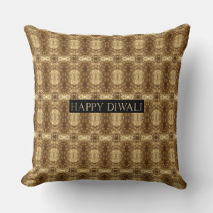 Happy Diwali Festival of Lights Decorative Pattern Throw Pillow