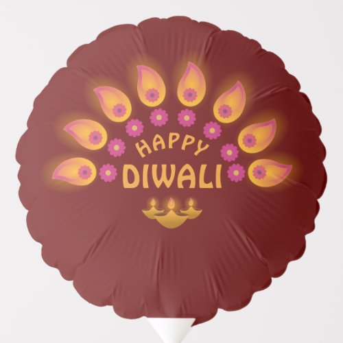 Happy Diwali Festival of Lights Hindu Balloon