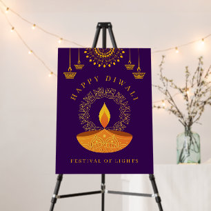Happy Diwali Festival of Lights Hindu Celebration Foam Board