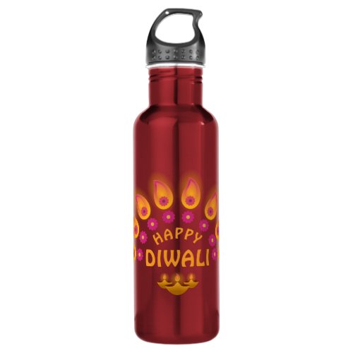 Happy Diwali Festival of Lights Hindu Stainless Steel Water Bottle