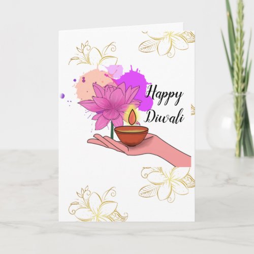 Happy Diwali Folded Greeting Card