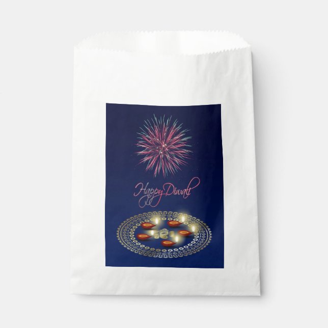 Happy Diwali Ganesha Rangoli - Favor Bag (Front)