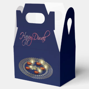 Happy Diwali Ganesha Rangoli - Favor Box Gable