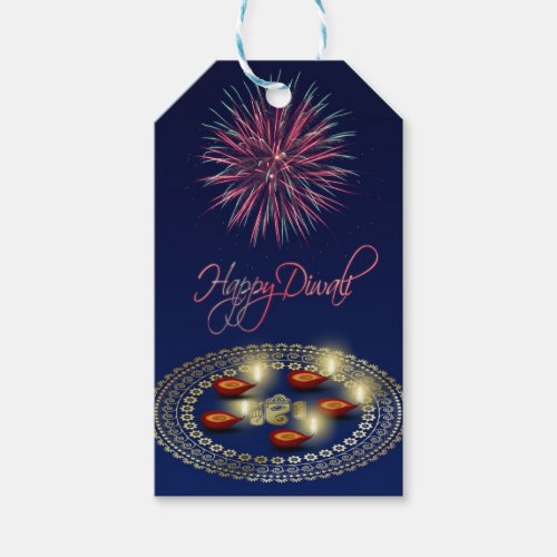 Happy Diwali Ganesha Rangoli _ Gift Tag