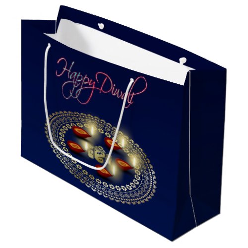 Happy Diwali Ganesha Rangoli _ Large Gift Bag