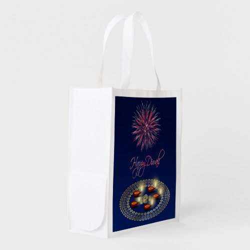 Happy Diwali Ganesha Rangoli _ Reusable Bag